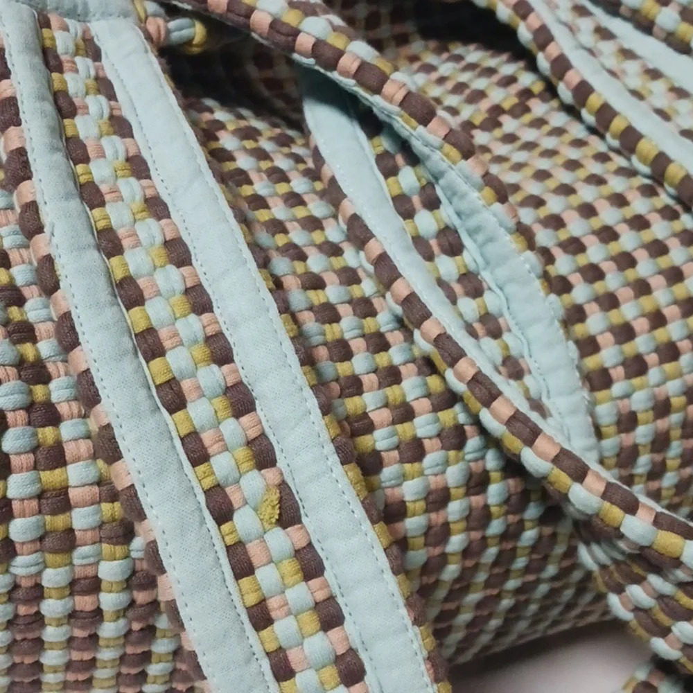 Zara Checkered Shoulder Bag - Blue and Tan - Picture 4 of 7